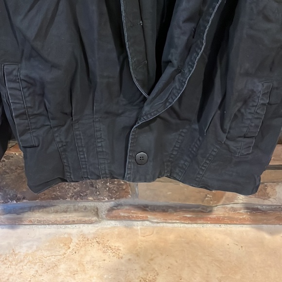 Vintage Code Zero Black Cotton Bomber Jacket Two Button Blazer Style - Picture 2 of 9